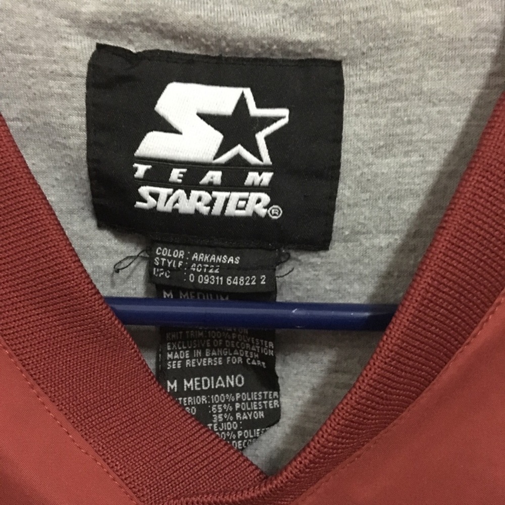 Starter Arkansas Razorbacks Track Jacket Pullover - Picture 3 of 4